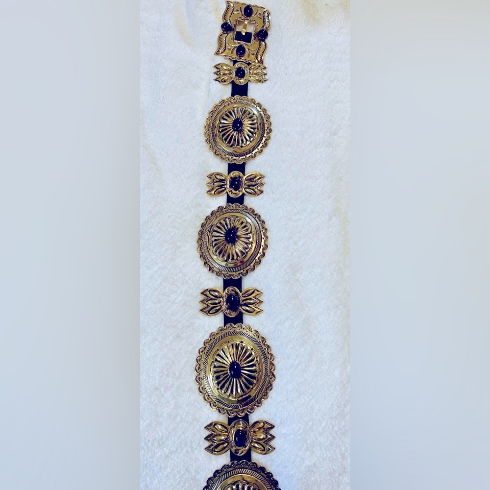 Limited Edition RALPH LAUREN COLLECTION gold and amethyst concho belt!!!!!